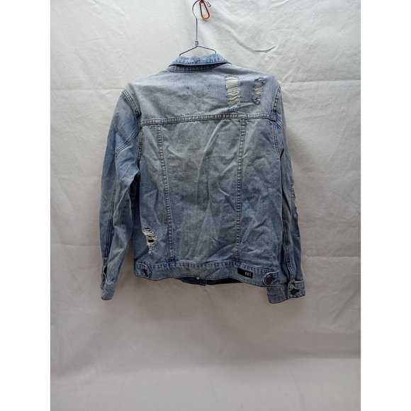 KUT From The Kloth AMELIA Distressed Denim Jean Jacket Size Medium - Picture 8 of 15